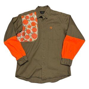 RedHead Olive and Orange Casual Button Down Shirt
